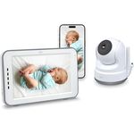 ELRO BC4000 Baby Monitor Royale Full HD Babyfon mit 12,7 cm Touchscreen und App, 1080P HD-Kamera, Nachtlicht, Temperaturanzeige