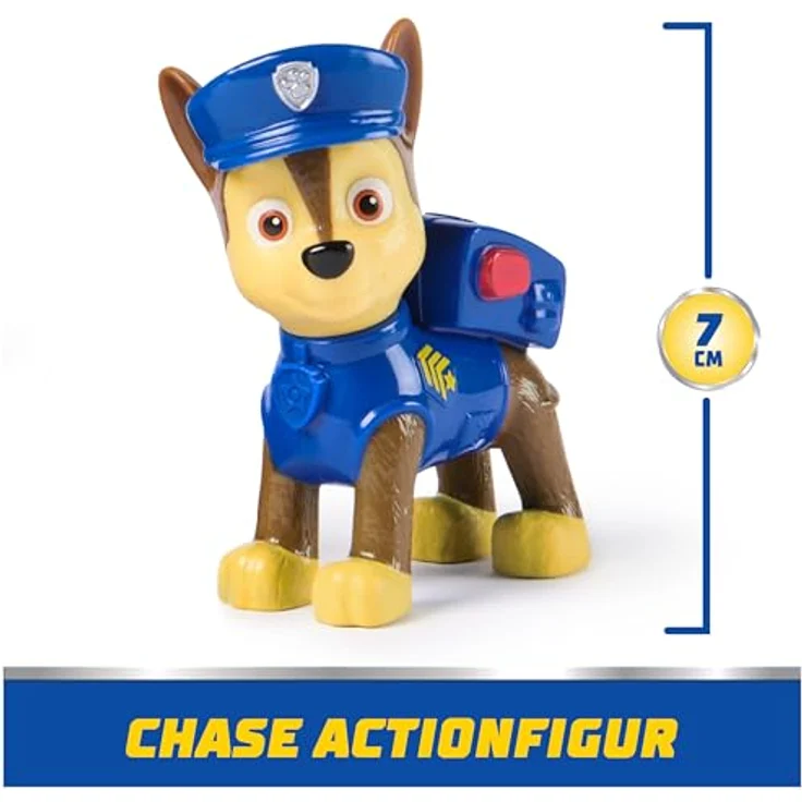 Spin Master PAW Patrol Spielzeug-Auto Chase, Polizeiwagen aus recyceltem Kunststoff, 13 cm mit Figur – Bild 3