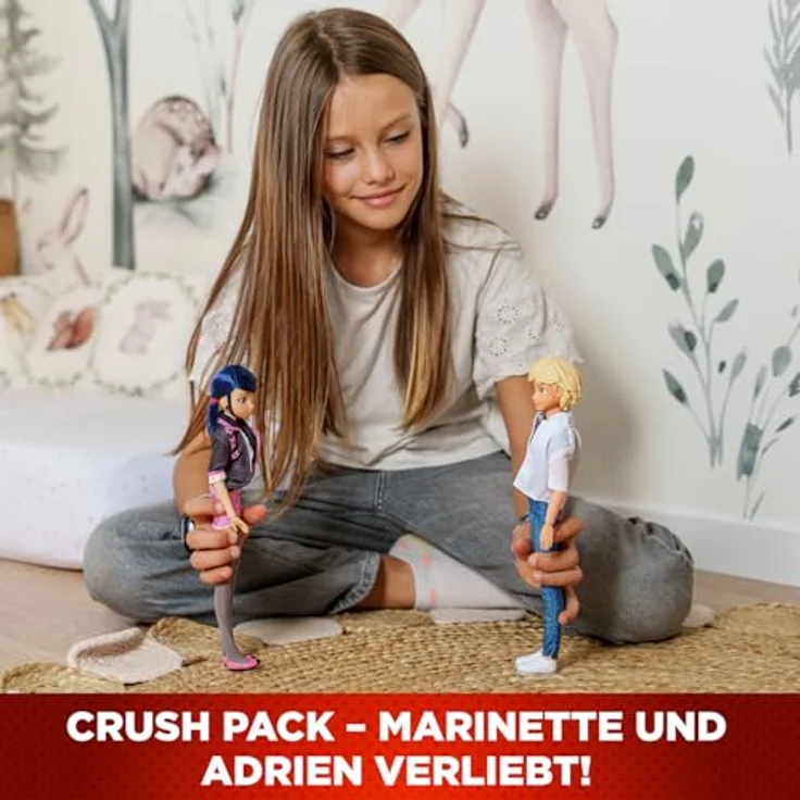 BANDAI Miraculous Ladybug Spielset, 2 Puppen Marinette und Adrien, 26 cm mit Zubehör, Spielzeug ab 4 Jahren, P50377 – Bild 3