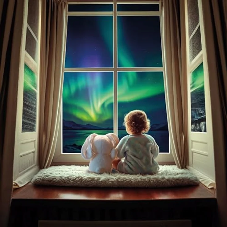 Clementoni 17502 Schneehase mit Nordlicht-Projektion, Babyspielzeug mit Musik und Naturgeräuschen, 33 cm – Bild 5