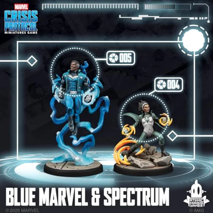 Asmodee Marvel: Crisis Protocol – Blue Marvel & Spectrum, Character Pack mit 2 Miniaturen, Multilingual, für 2 Spieler ab 14 Jahren, Spieldauer 90-120 Minuten – Bild 5
