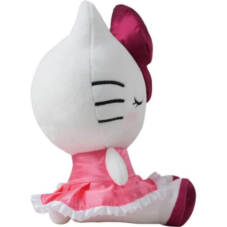 SANRIO Plüschfigur Hello Kitty, rotes Samtkleid, XL 35 cm, hochwertiges und offizielles Plüschtier aus 100% Polyester – Bild 2