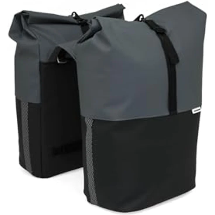 New Looxs Nyborg Double MIK Kinderfahrradtasche, wasserabweisendes Polyester, geeignet für E-bikes, blau – Bild 1