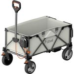 Litheli Bollerwagen W1 Pro, 450 W E-Bollerwagen mit 4.0 Ah Akku, 200 l Stauraum, 60 kg Tragfähigkeit, faltbar, verstellbarer Griff