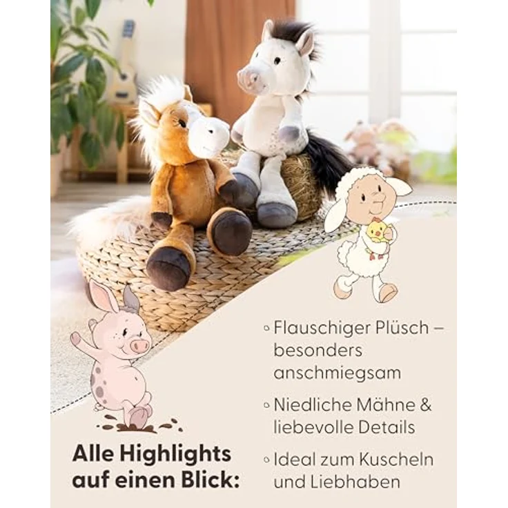 NICI Kuscheltier Pferd Holly K. Pony 26cm, braun - Flauschiges Plüschtier, ideales Geschenk für Kinder und Erwachsene - 62240 – Bild 4