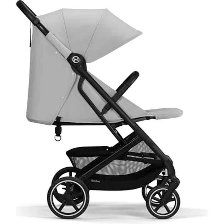 Cybex Gold Kinderwagen Beezy mit One-Pull Harness, Ab Geburt bis ca. 4 Jahre (max. 22 kg), Kompakt und ergonomisch, Fog Grey (Hellgrau mit schwarzem Rahmen) – Bild 4