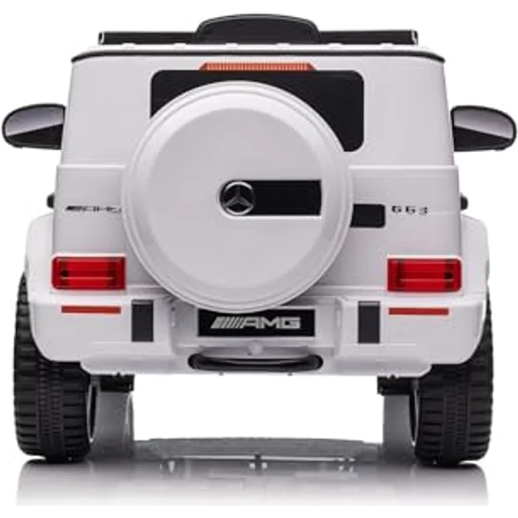RIRICAR Elektroauto Kinder 12V Avec Neu 2,4 GHz Fernbedienung, Weiß, Originallizenz, Batteriebetrieben, Türen öffnen, Einzelsitz, 2X Motor, 12 V Batterie, Hinterradfederung, Sanfter Start – Bild 4