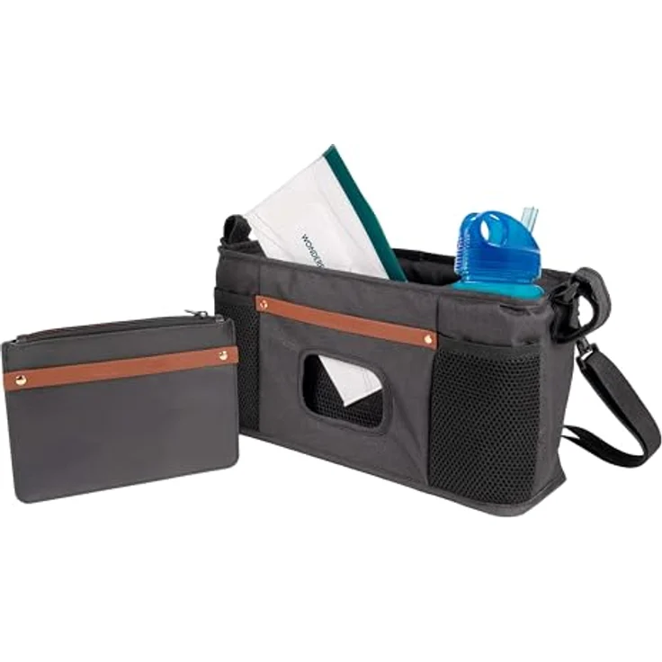 WonderFold Getränkehalter Black, Kinderwagen Zubehör für W4 Modelle, robuster Halter für Getränke und Snacks – Bild 1