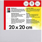 Marabu Malkarton weiß, ca. 20 x 20 cm, leicht saugend, für Acryl-, Öl-, Gouache- und Temperafarben