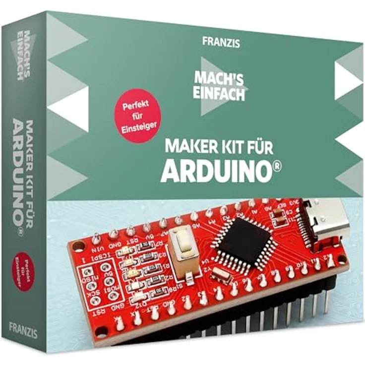 FRANZIS 671936 - Mach`s einfach - Maker Kit für Arduino Perfekt für Einsteiger, Weiß, inklusive Arduino-kompatiblem Nano-Board und mBlock 5 Programmierung – Bild 2