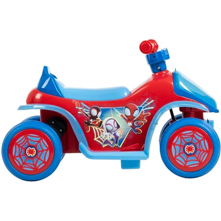 Huffy Spidey Mini Quad, Kinderelektroauto mit Marvel Spidey Motiv, 2,5 km/h, rot – Bild 3