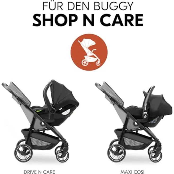 Hauck Universal Autositz Adapter für Shop N Care Kinderwagen, Kompatibel mit hauck Drive N Care oder Babyschalen mit Maxi-Cosi-Aufnahmen, Einfache Befestigung (Schwarz) – Bild 3