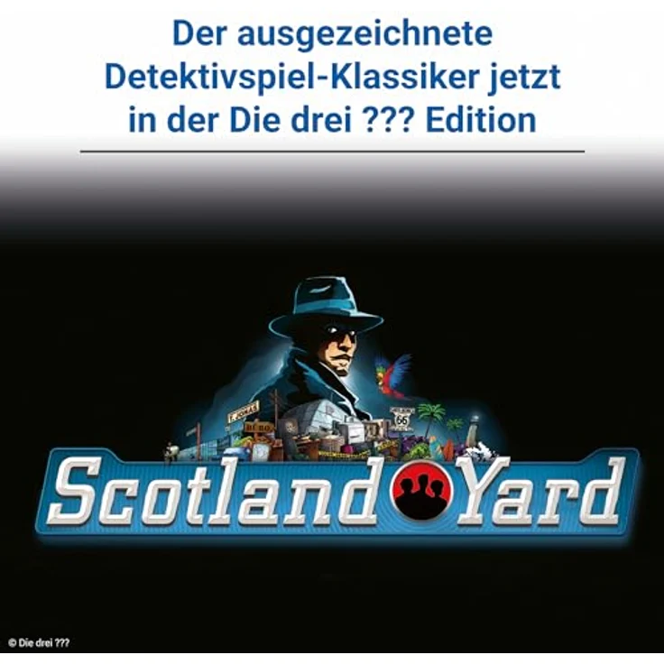 Ravensburger 24741 - Die DREI ??? Scotland Yard - Brettspiel für 2-6 Personen ab 8 Jahren mit Justus Jonas, Peter Shaw und Bob Andrews, spannendes Detektivabenteuer in Rocky Beach – Bild 3
