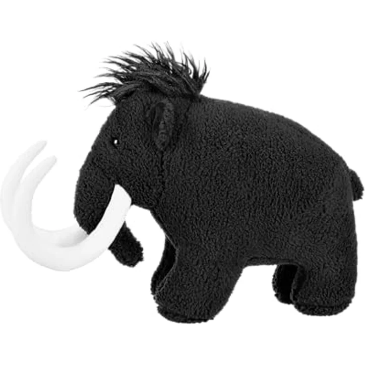 Mammut Toy Plüsch-Mammut, flauschiges Kuscheltier für Kinder, schwarz, Größe M – Bild 2