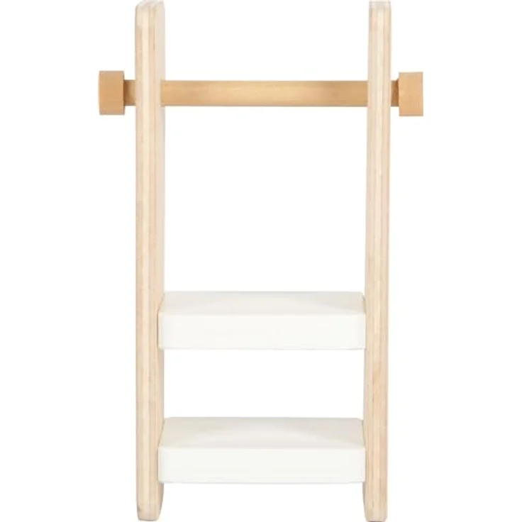 Small Foot Puppenhausmöbel Set Kinderzimmer, 12-teiliges Möbelset aus Holz mit Hochbett, Giraffen-Spielrutsche und Zubehör in Naturfarben – Bild 4