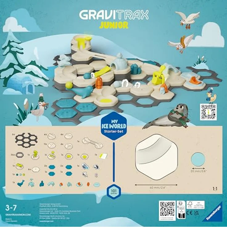Ravensburger GraviTrax Junior Starter-Set L Ice - Erweiterbare Kugelbahn für Kinder, Murmelbahn aus umweltfreundlichen Materialen mit Themenwelten, Lernspielzeug und Konstruktionsspielzeug ab 3 Jahren – Bild 5