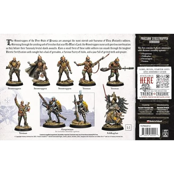 Archon Studio Graben Kreuzzug Preußisch Stosstruppen Kriegsminaturen Set, 32-mm-Minis, unlackiert und zerlegt, inklusive 28/32 mm Sockel für RPG und Tabletop Gaming – Bild 5