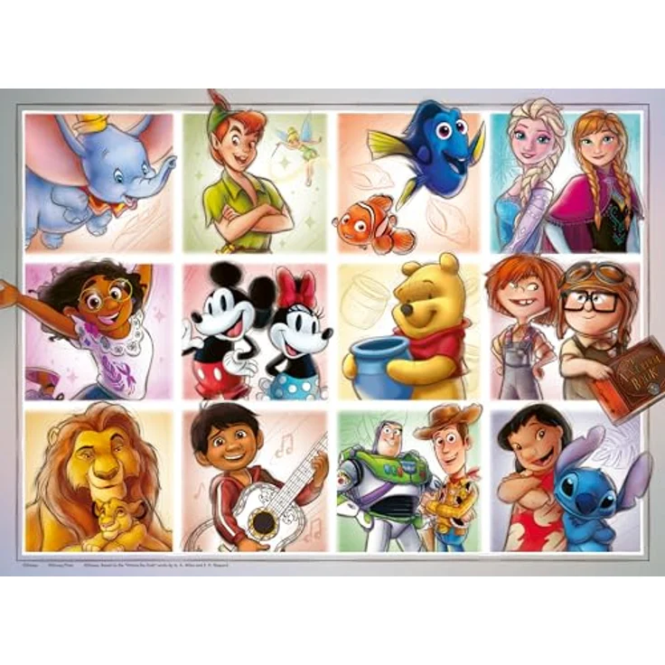Ravensburger Kinderpuzzle - 12004118 Disney Multicharacter - Puzzle für Kinder ab 6 Jahren, 100 Teile im XXL-Format, bunter Puzzlespaß – Bild 2