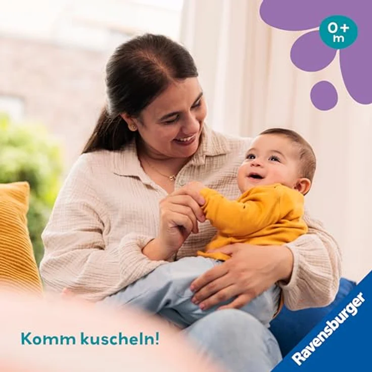 Ravensburger Greifspielzeug Play+ Knister-Erdmännchen, interaktives Spielzeug mit Knistern und Spiegel, 100% Silikon Beißhilfe – Bild 3