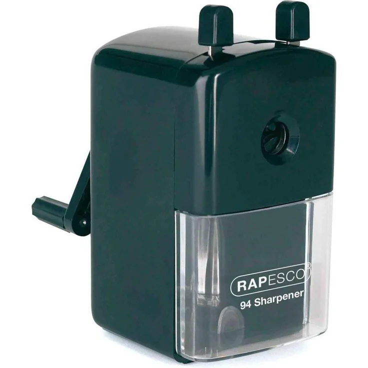 Rapesco Spitzer "94", manuelle Bleistiftspitzmaschine für 8-11 mm Stifte, schwarz