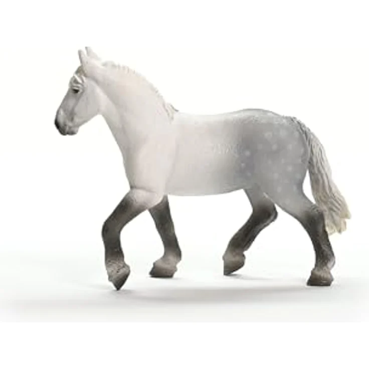 Schleich Percheron Stute, Kaltblutpferd in Schimmel-Fellfarbe, 19 cm, Farm World (13971) – Bild 3
