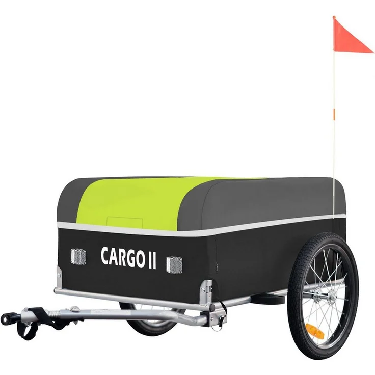 TIGGO Fahrradlastenanhänger TIGGO VS Cargo II, Lastenanhänger Fahrradanhänger Transportanhänger, Rot/Schwarz, 130 Liter Laderaum, 40 kg Beladung - Preisvergleich