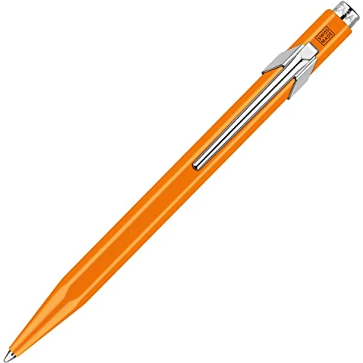Caran d'Ache 849 Fluo Kugelschreiber, leuchtendes Orange mit Etui, langlebig und zuverlässig – Bild 1
