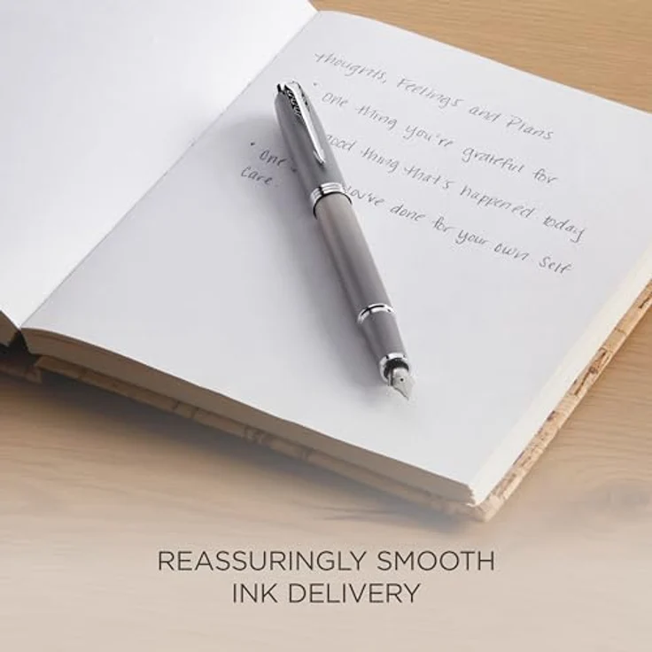 Parker Pen IM Writing Rituals Füllfederhalter, Grau, Strichst. M, metallisches Satin-Finish – Bild 6