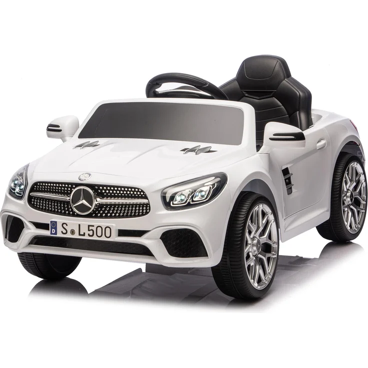 FCH Elektroauto Kinderauto Mercedes-Benz SL500, 12V mit 2,4G Fernbedienung, weiß, für Kinder von 3 bis 5 Jahren
