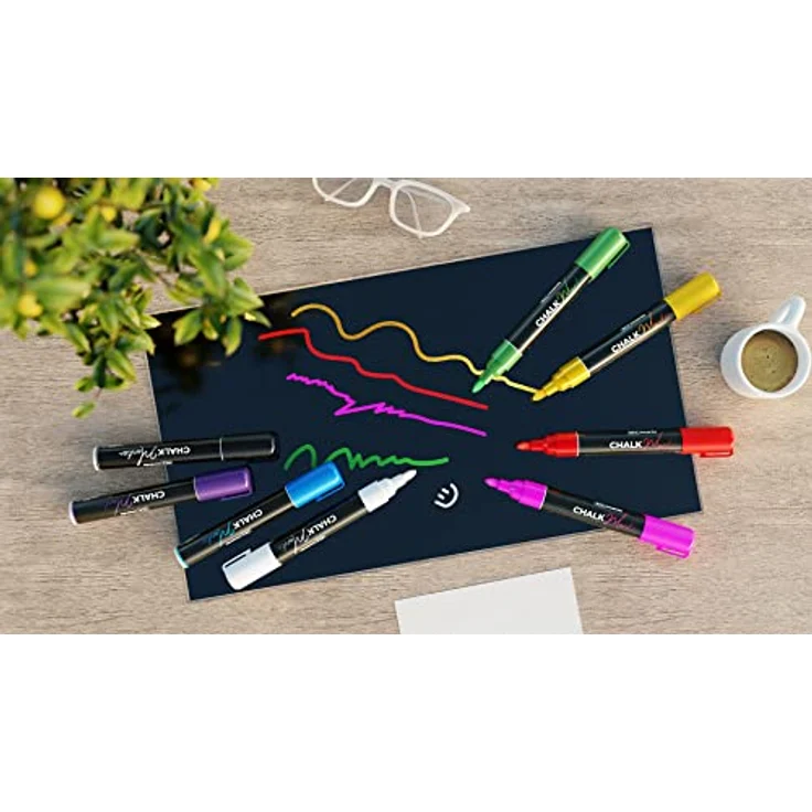 ALLboards Whiteboard Marker CM-SET, 4-tlg. Set für präzises Schreiben und Zeichnen, schwarz – Bild 3