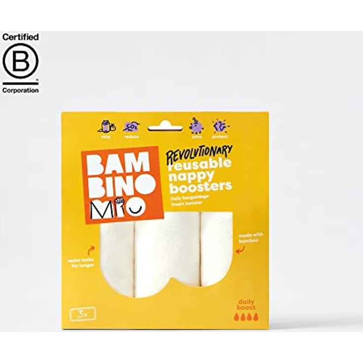 Bambino Mio, Daily Booster Saugeinlage, 3er Pack mit zusätzlicher Saugkraft für Neugeborene bis Kleinkinder, OEKO-TEX Standard 100 – Bild 2