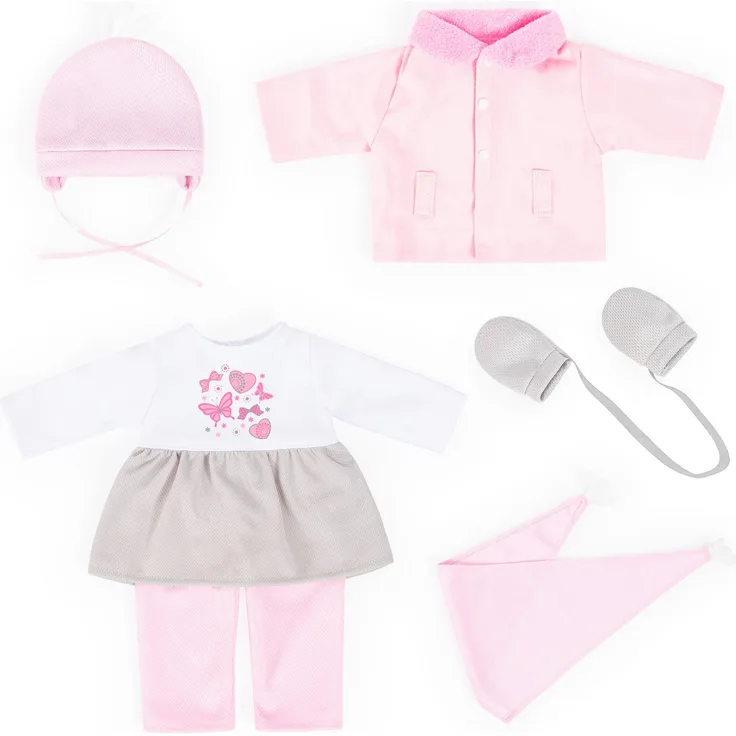 Bayer Puppenkleidung Kleid/Hose rosa (Set, 6-tlg) - Fröhliches und detailverliebtes Outfit für Puppen