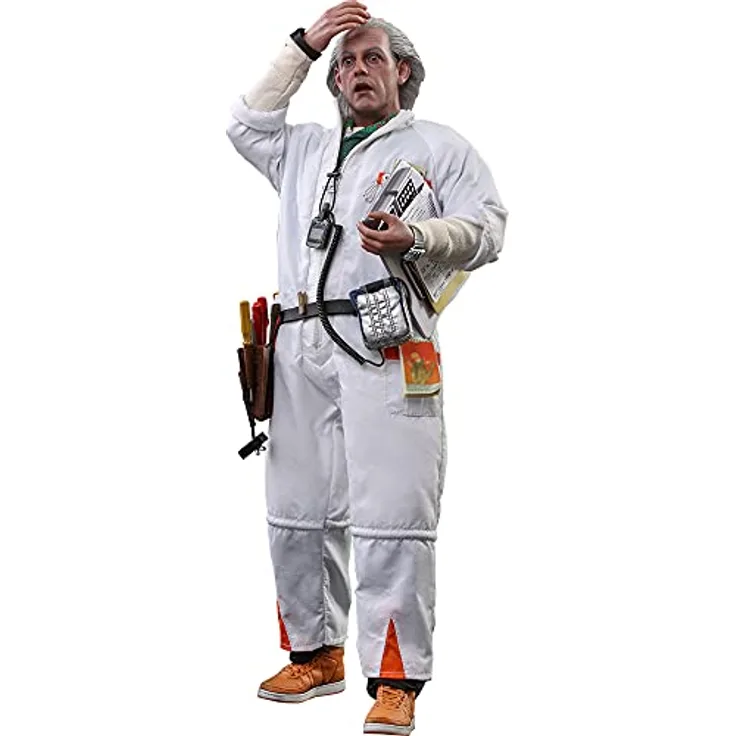 Hot Toys 1:6 Dr. Brown - Zurück in die Zukunft, Weiß, lizenziertes Sammlerstück