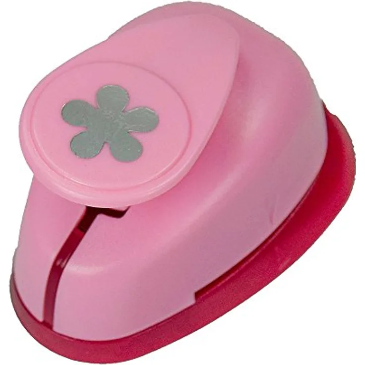 efco 1790286 Stanzer S, Retro Blume Motivstanzer, Kern: Metall, Pink, 6 x 4 x 4,5 cm