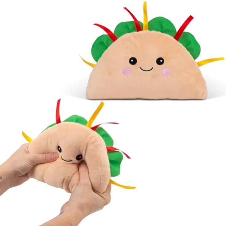 Tobar Kawaii Burger Animigos Funky Friends Kuscheltier, flauschiger Begleiter mit witzigen Details und dekorativer Funktion – Bild 5