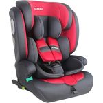 XOMAX LM238 Autokindersitz, ISOFIX, für Kinder 9-36 kg, anthrazit-rot, verstellbar und waschbare Bezüge