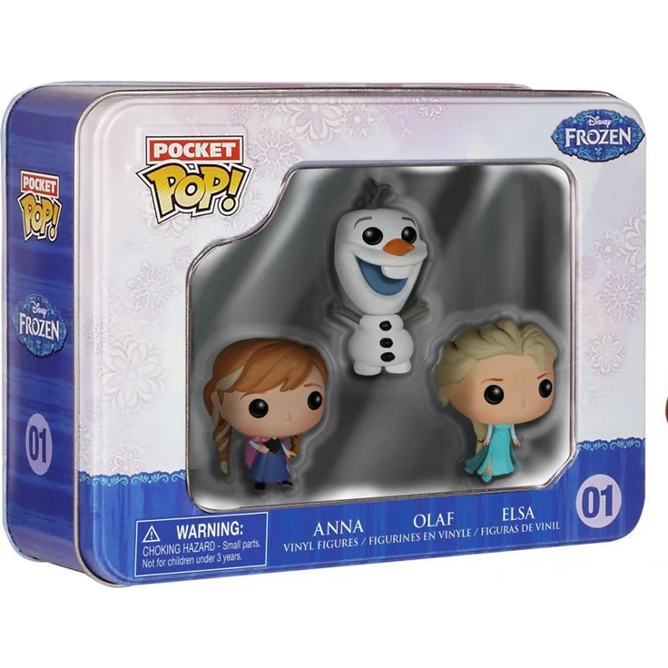 Funko Pocket Pop! Frozen Elsa, Anna & Olaf, Sammelfigur im 3er-Pack, Mini-Vinyl, 3,8 cm