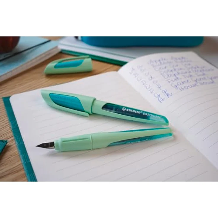 STABILO Füllfederhalter Füller Easy Buddy M-Feder Wolkenblau Soft-Griffzone – Bild 5