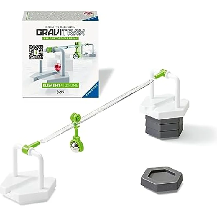 Ravensburger GraviTrax Element Zipline Zubehör für das Kugelbahnsystem. Kombinierbar mit allen GraviTrax Produktlinien, Starter-Sets, Extensions & Elements, Konstruktionsspielzeug ab 8 Jahren. – Bild 2