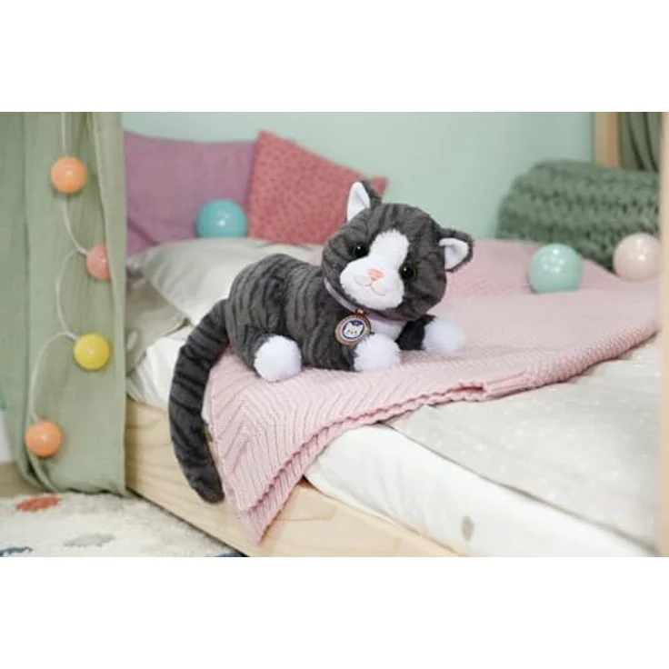 Baby Born Kuscheltier Meine Katze Cookie mit Box, grau getigertes Fell und elektronischer Schnurrfunktion – Bild 2