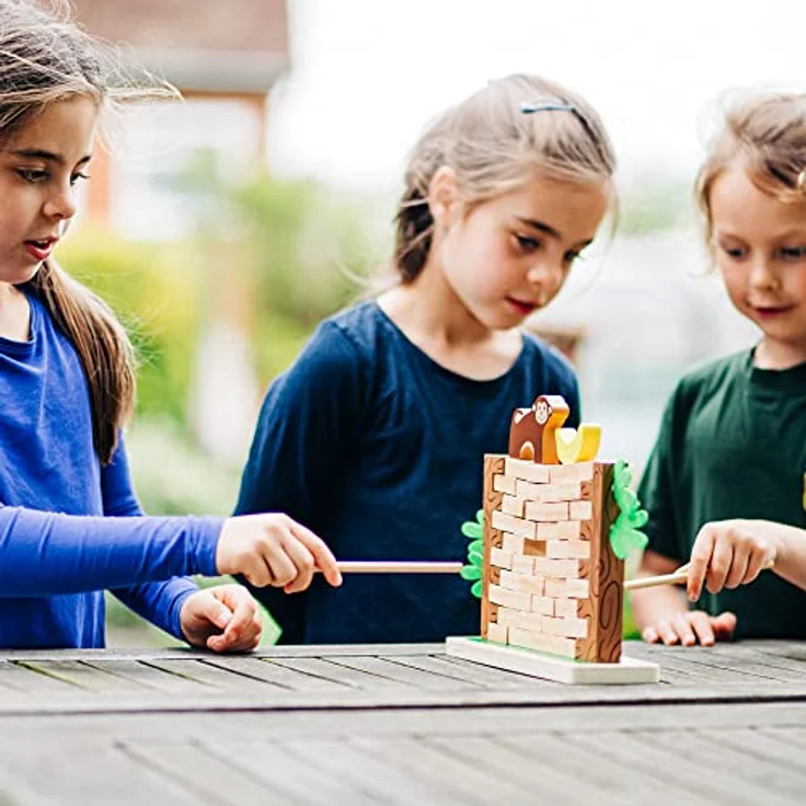 Bigjigs Toys Dschungelabsturz, Lernspielzeug aus nachhaltigem Holz, 2 Spieler – Bild 3