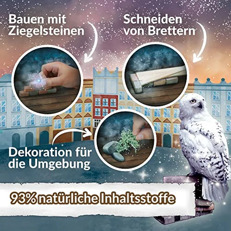 Brick Trick Harry Potter Ollivanders Zauberstabladen, LEGO-Set mit 93% natürlichen Materialien und wiederverwendbarem Kleber, 93 Teile – Bild 2