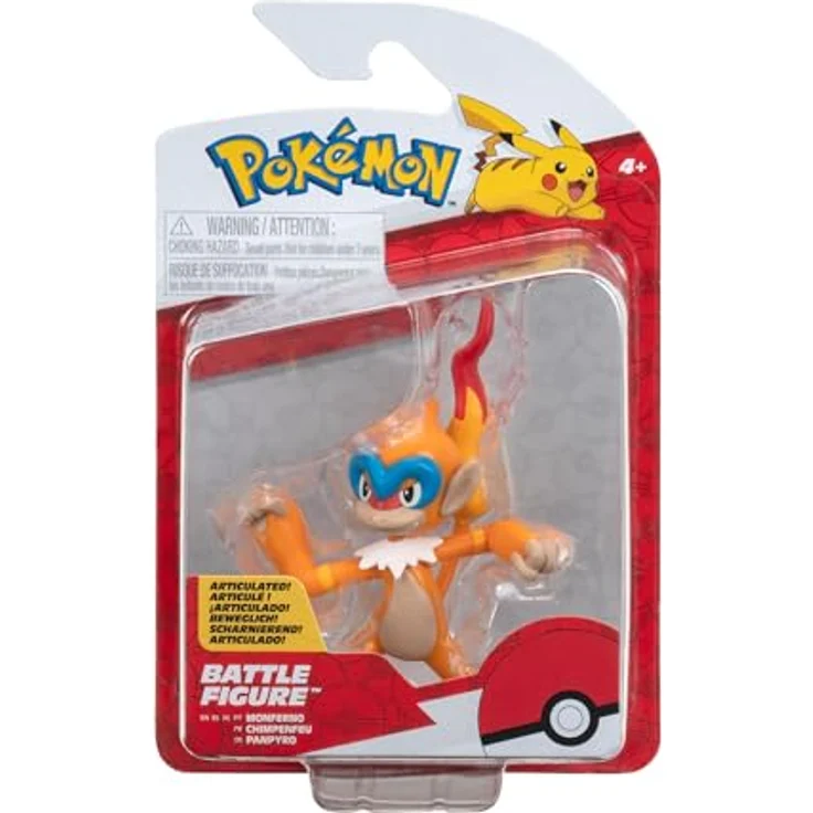 Pokémon PKW3010 - Battle Figure Pack - Panpyro, bewegliche Figur, 7,5 cm mit authentischen Details – Bild 1