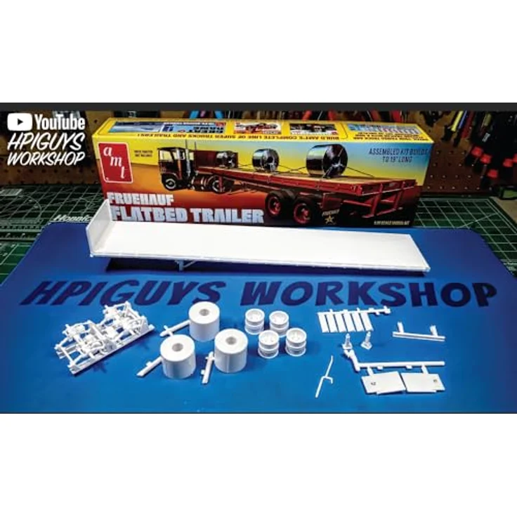 AMT 1/25 Fruehauf Flatbed Trailer, maßstabsgetreuer Modellbausatz für Modelleisenbahnen – Bild 5