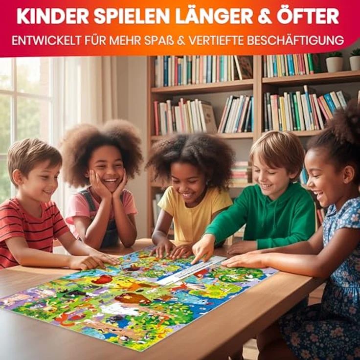 Boden Puzzle ab 4 5 6 Jahre – 3 große 100 Teile Spiele für Kleinkinder von Quokka – Spielzeug zum Lernen von Insekten Meeres- und Waldtieren – Geschenk für Jungen und Mädchen 7 8 – Bild 6