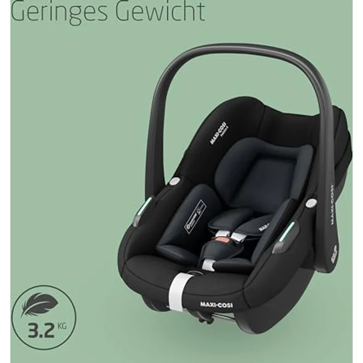 Maxi-Cosi Babyschale Pebble S i-Size - Tonal Black, Baby Autositz bis 12 kg, ab Geburt - 15 Monate (40 cm - 83 cm), nur 3,4 kg leicht – Bild 4