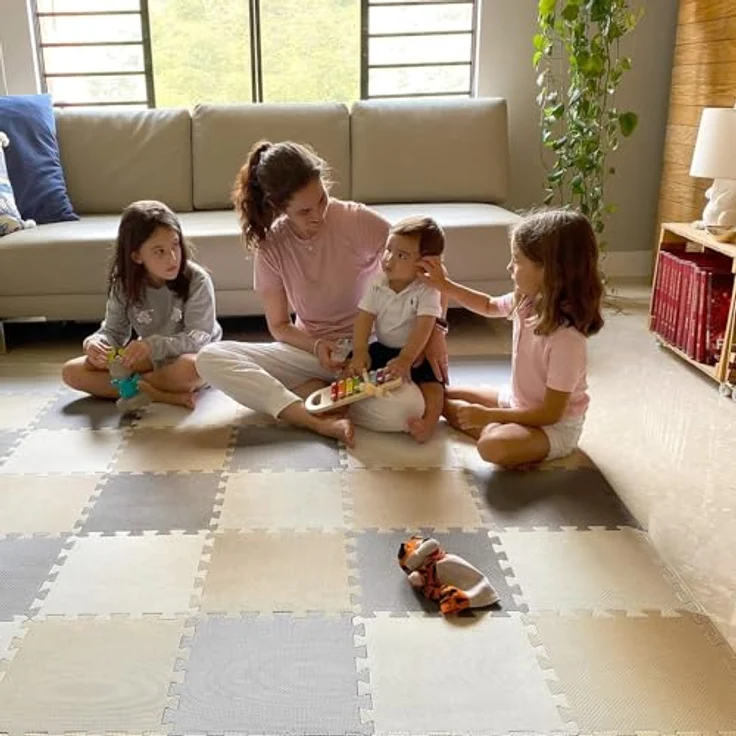 MioTetto Baby Krabbeldecke | Zertifizierte Puzzlematte, rutschfest, wasserdicht, farbenfroh, vielseitig einsetzbar für drinnen und draußen – Bild 1