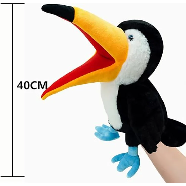 LOMTRATS Vogel-Handpuppen, 40 cm Plüsch mit beweglichen Mündern, ideal für Geschichtenerzählen und kreative Bildung – Bild 4