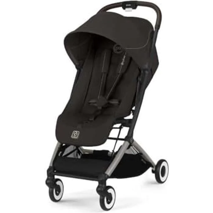 cybex Gold Buggy Orfeo, Dunkelbraun, Textil, mit Feststellbremse, Federung und 5-Punkte-Gurt, 52x102x77 cm, CE – Bild 5