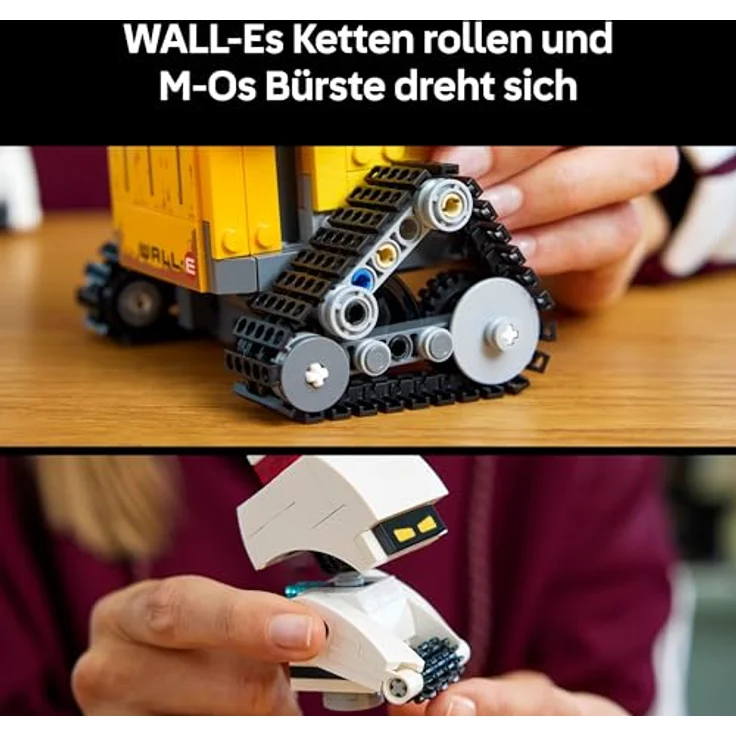 LEGO ǀ Disney and Pixar Wall-E und EVE, 811-teiliges Bauset für Erwachsene mit M-O & Hal Figuren, kreative Deko und DIY Erlebnis, Set 43279 – Bild 5